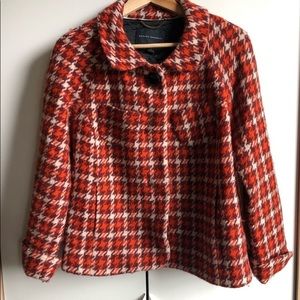 Banana Republic wool herringbone swing jacket M